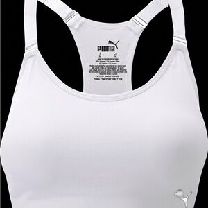 Puma White Sports Bra